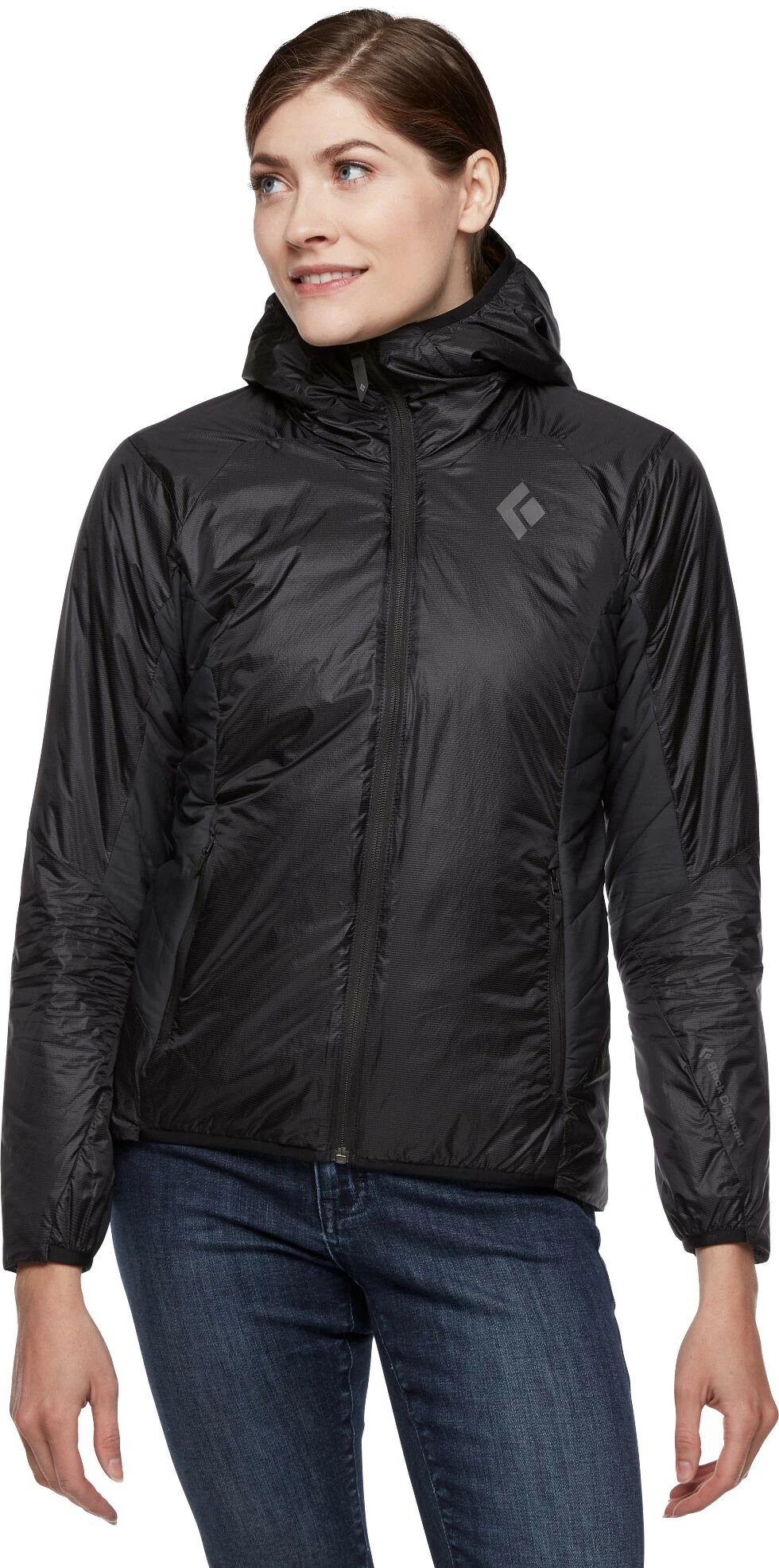 Black Diamond Vision Hybrid Hoody Women, Zwart 2 Black Diamond Vision Hybrid Hoody Women, Zwart - Afbeelding 2