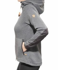Fjällräven Fj&auml;llr&auml;ven &Ouml;vik Fleece Hoodie Dames, Olijf -Helly Hansen-winkel fjaellraeven oevik fleece hoodie women dark grey 2