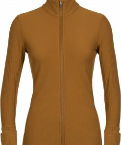 Icebreaker Descender LS Zip Jacket Women, Bruin