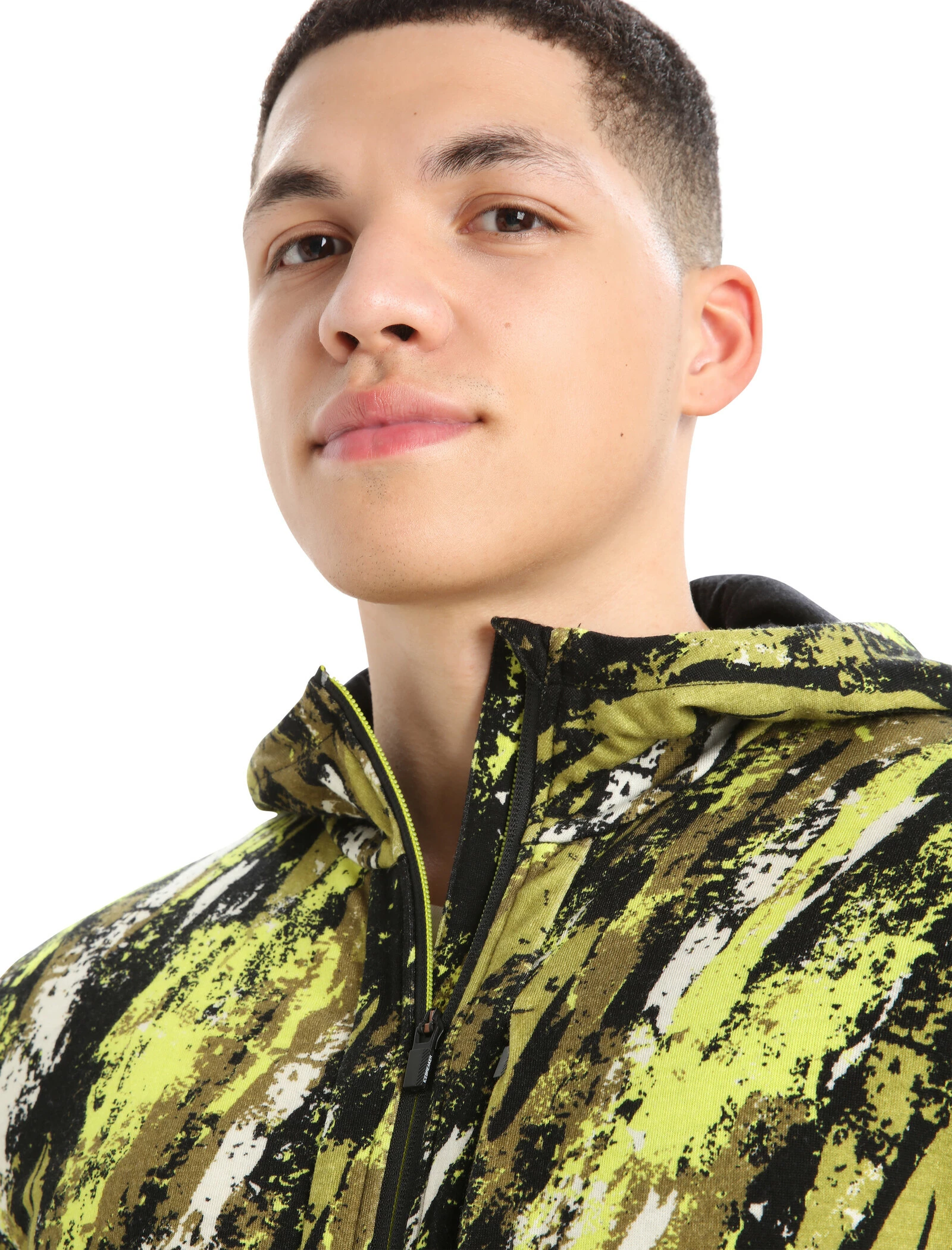 Icebreaker Quantum III Sedimentary LS Zip Hoodie Men, Geel/zwart 16 Icebreaker Quantum III Sedimentary LS Zip Hoodie Men, Geel/zwart - Afbeelding 16