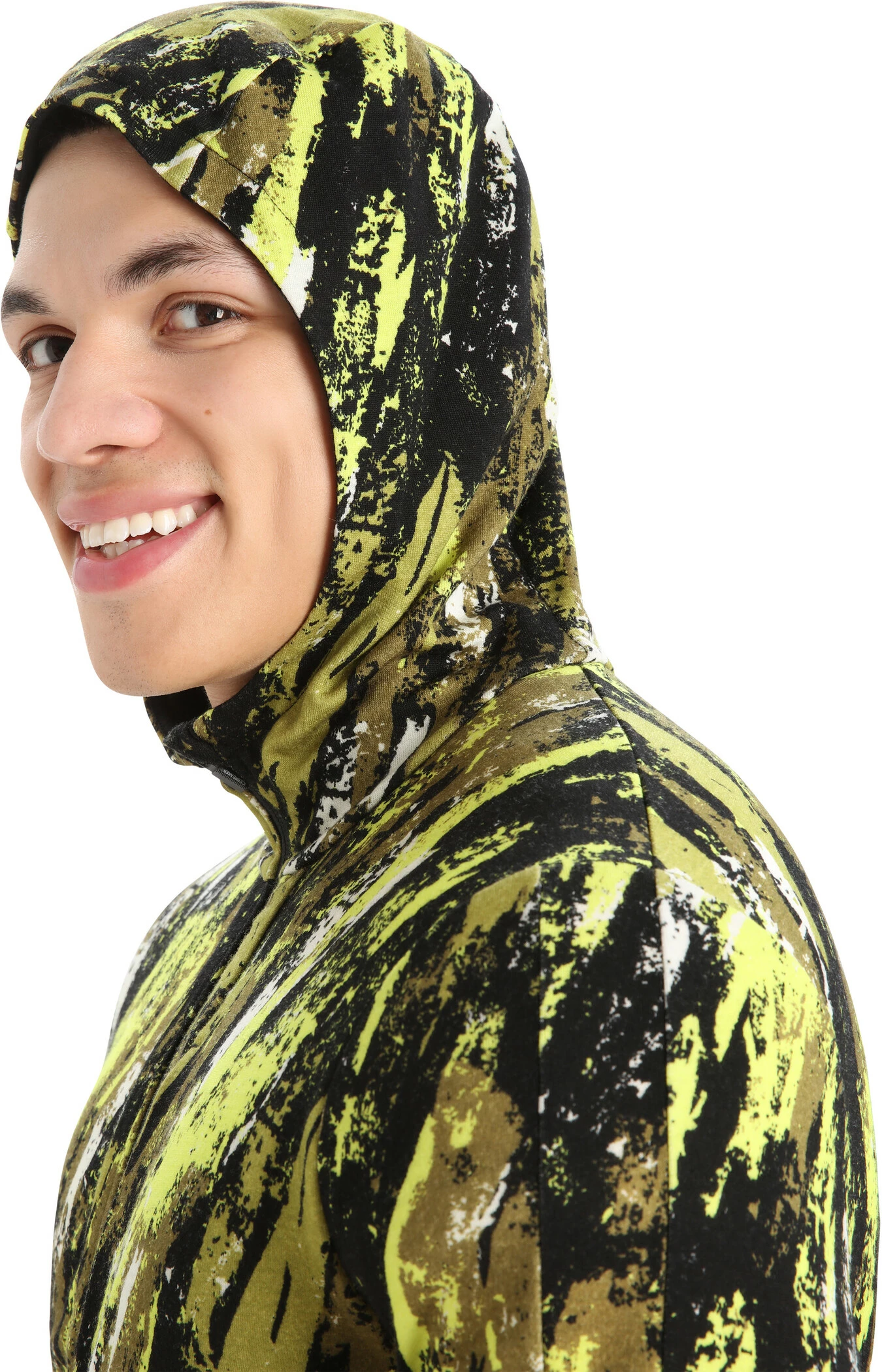 Icebreaker Quantum III Sedimentary LS Zip Hoodie Men, Geel/zwart 17 Icebreaker Quantum III Sedimentary LS Zip Hoodie Men, Geel/zwart - Afbeelding 17