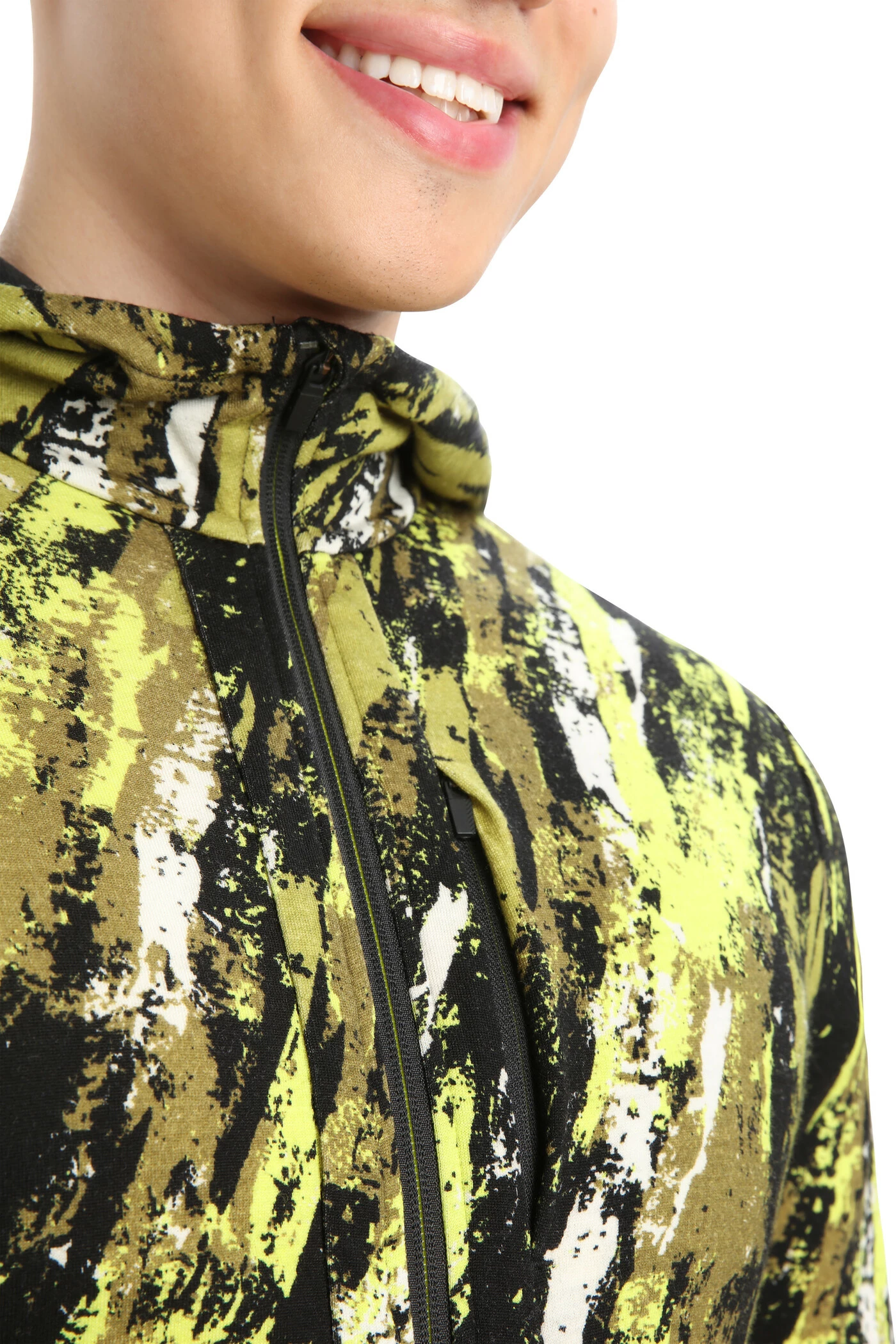 Icebreaker Quantum III Sedimentary LS Zip Hoodie Men, Geel/zwart 18 Icebreaker Quantum III Sedimentary LS Zip Hoodie Men, Geel/zwart - Afbeelding 18