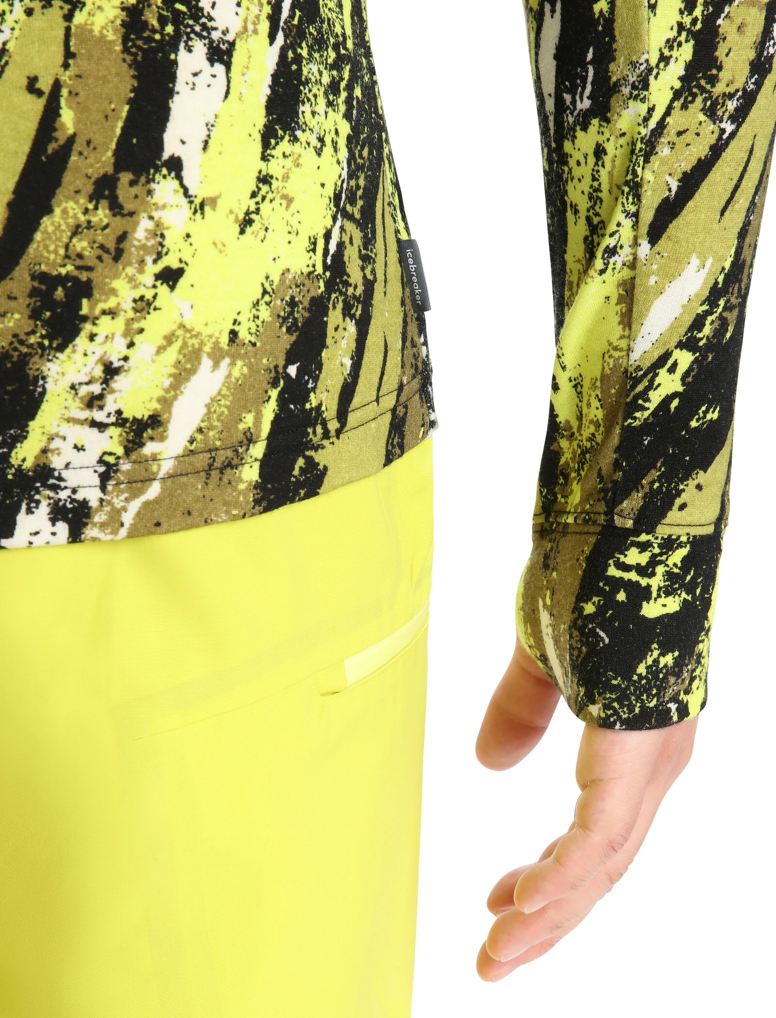 Icebreaker Quantum III Sedimentary LS Zip Hoodie Men, Geel/zwart 19 Icebreaker Quantum III Sedimentary LS Zip Hoodie Men, Geel/zwart - Afbeelding 19