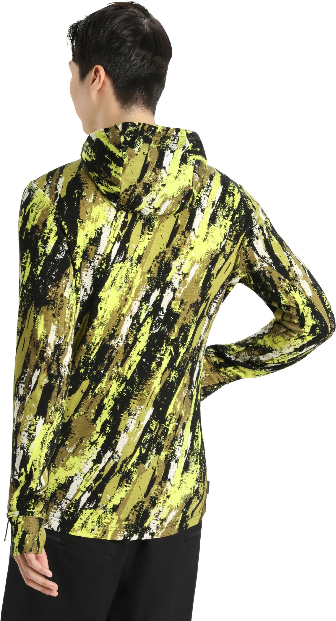 Icebreaker Quantum III Sedimentary LS Zip Hoodie Men, Geel/zwart 4 Icebreaker Quantum III Sedimentary LS Zip Hoodie Men, Geel/zwart - Afbeelding 4