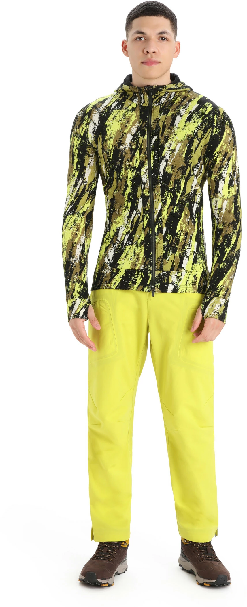 Icebreaker Quantum III Sedimentary LS Zip Hoodie Men, Geel/zwart 8 Icebreaker Quantum III Sedimentary LS Zip Hoodie Men, Geel/zwart - Afbeelding 8