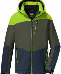 Killtec KSW 161 Ski Jacket Boys, Blauw/wit
