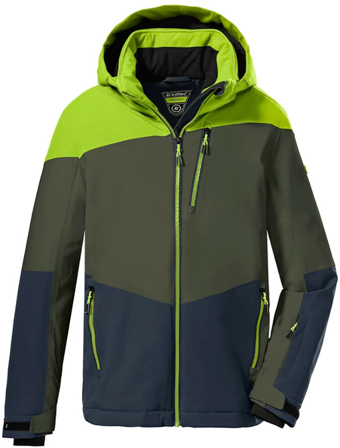Killtec KSW 161 Ski Jacket Boys, Blauw/wit 1 Killtec KSW 161 Ski Jacket Boys, Blauw/wit