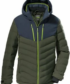 Killtec KSW 163 Quilted Ski Jacket Boys, Olijf/blauw