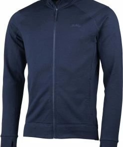 Lundhags Ullto Merino Jas Met Doorlopende Rits Heren, Zwart