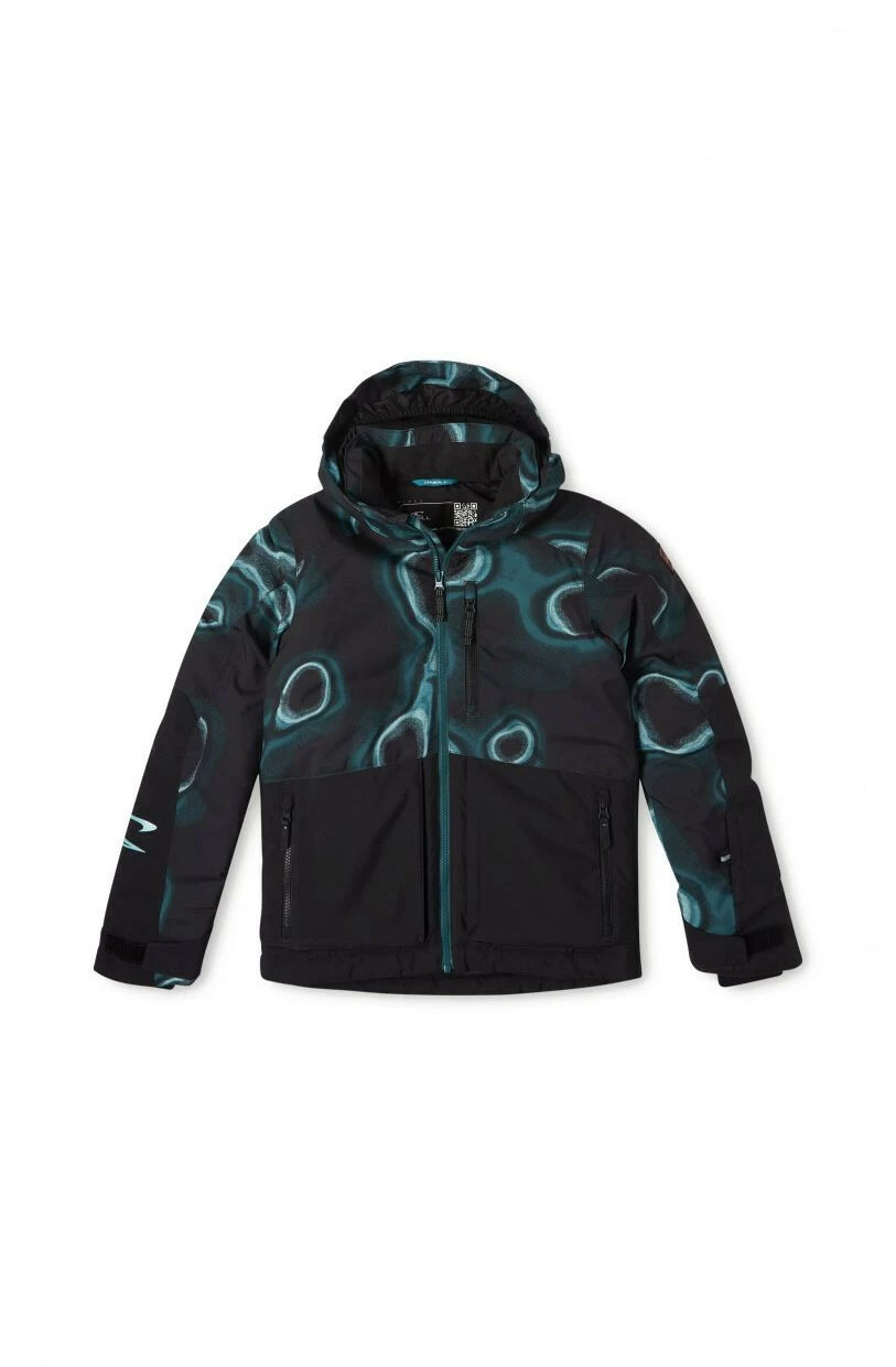 O'Neill O'Neill Texture Jacket Boys, Zwart/olijf 1 O'Neill O'Neill Texture Jacket Boys, Zwart/olijf