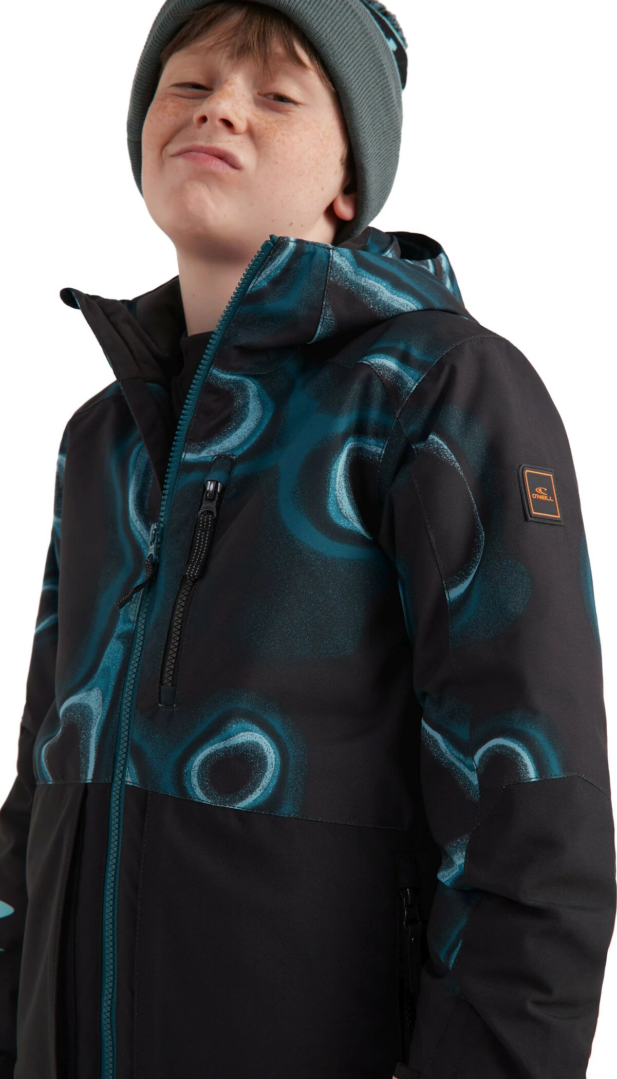 O'Neill O'Neill Texture Jacket Boys, Zwart/olijf 4 O'Neill O'Neill Texture Jacket Boys, Zwart/olijf - Afbeelding 4