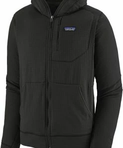 Patagonia R1 Air Capuchon Jas Met Doorlopende Rits Heren, Blauw