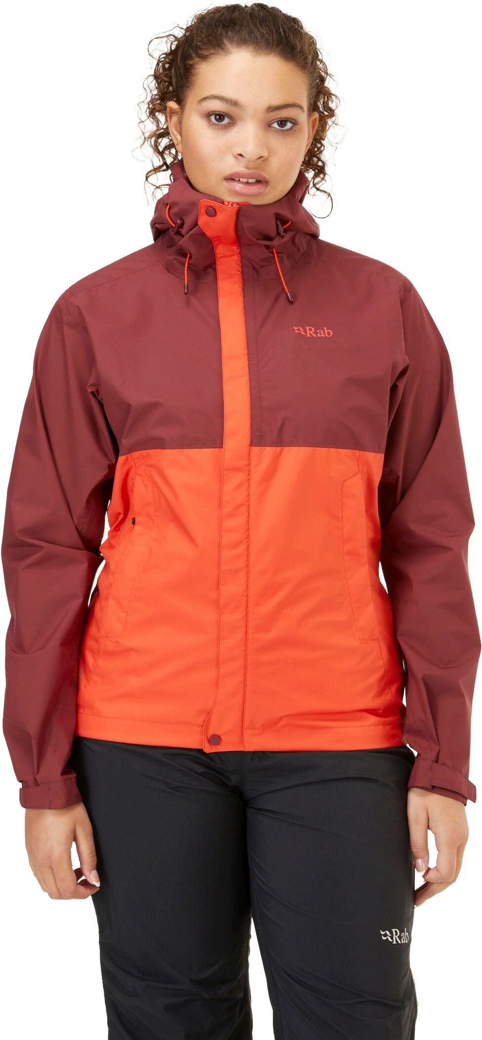 Rab Downpour Plus Jacket Women, Zwart 2 Rab Downpour Plus Jacket Women, Zwart - Afbeelding 2
