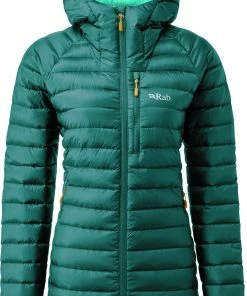 Rab Microlight Alpine Long Jacket Women, Blauw