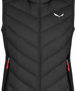 SALEWA Fanes Sarner RDS Hybrid Hooded Vest Women, Zwart