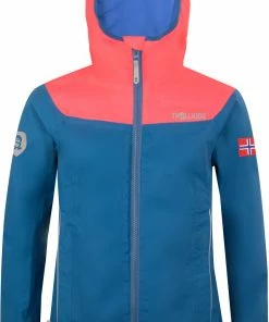 TROLLKIDS Bergen Jas Meisjes, Blauw/roze