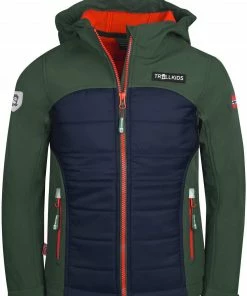 TROLLKIDS Lysefjord Jacket Kids, Blauw/rood