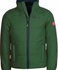 TROLLKIDS Skanden 3in1 Jacket Kids, Groen/blauw -Helly Hansen-winkel trollkids skanden 3in1 jacket kids navy forest green 3