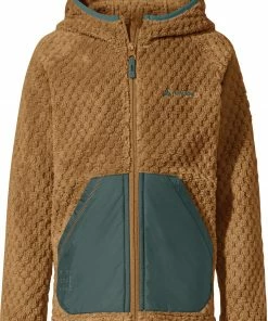 VAUDE Manukau Fleece Jacket Kids, Bruin/groen