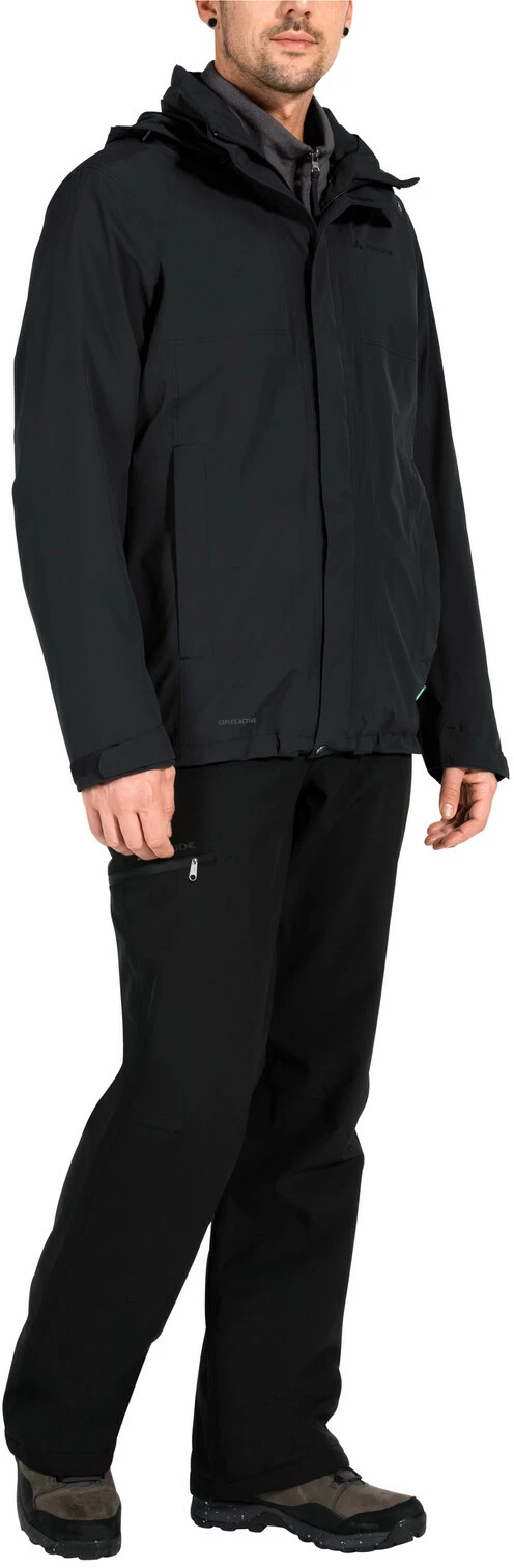 VAUDE Rosemoor 3-in-1 Jas Heren, Zwart 4 VAUDE Rosemoor 3-in-1 Jas Heren, Zwart - Afbeelding 4